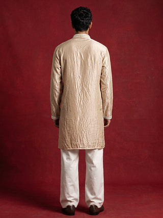 Silk Blend Embroidered Kurta for Men