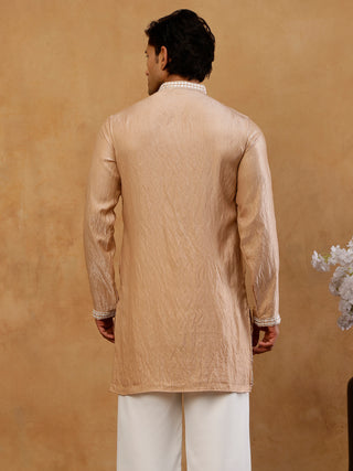 Silk Blend Embroidered Kurta for Men