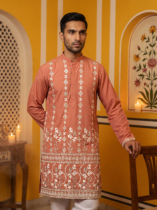 Floral Embroidered Kurta for Men