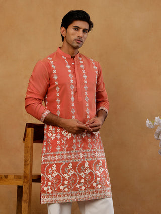 Floral Embroidered Kurta for Men