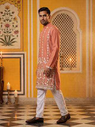 Floral Embroidered Kurta for Men