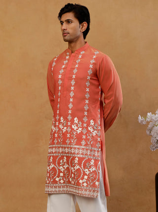 Floral Embroidered Kurta for Men