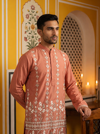 Floral Embroidered Kurta for Men