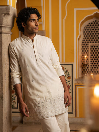 Floral Embroidered Kurta for Men