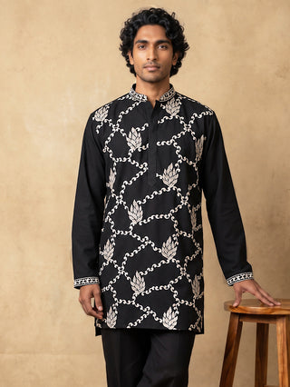Japanese Fabric Embroidered Short Kurta