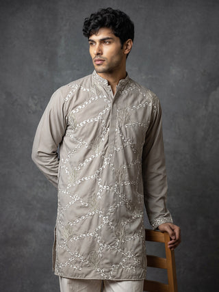 Japanese Fabric Embroidered Short Kurta