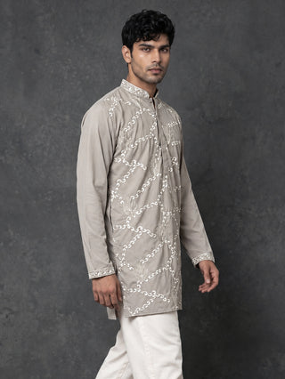 Japanese Fabric Embroidered Short Kurta