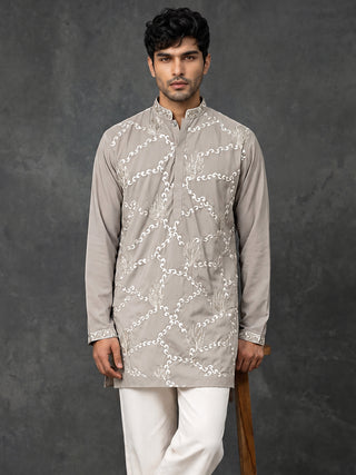 Japanese Fabric Embroidered Short Kurta