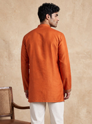 Cotton Embroidered Short Kurta