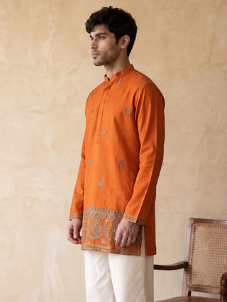 Cotton Embroidered Short Kurta