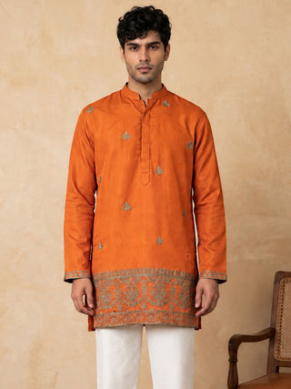 Cotton Embroidered Short Kurta