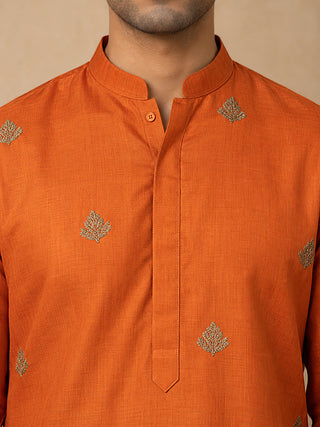 Cotton Embroidered Short Kurta