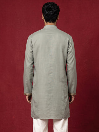 Cotton Embroidered Short Kurta