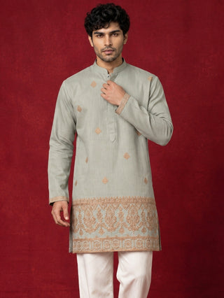 Cotton Embroidered Short Kurta