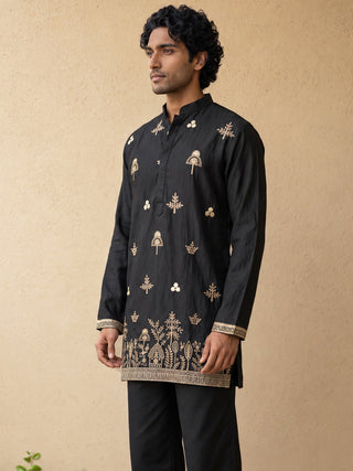 Floral Embroidered Short Kurta