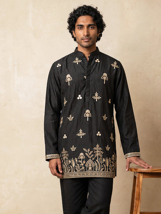 Floral Embroidered Short Kurta