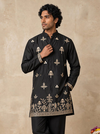 Floral Embroidered Short Kurta