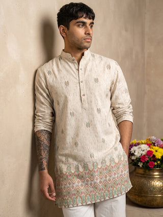 Floral Print Short Kurta