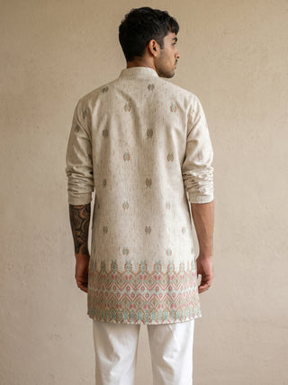 Floral Print Short Kurta