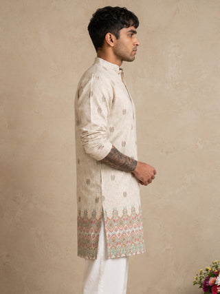 Floral Print Short Kurta