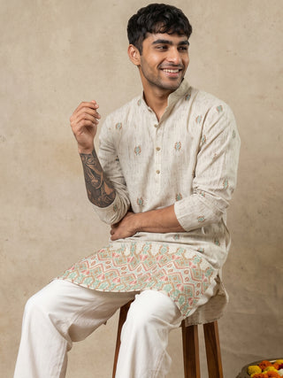 Floral Print Short Kurta
