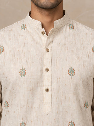 Floral Print Short Kurta