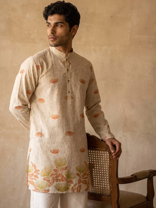 Floral Print Short Kurta