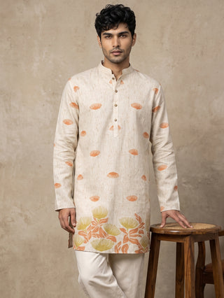 Floral Print Short Kurta