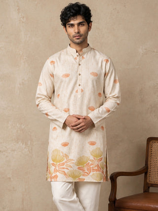 Floral Print Short Kurta
