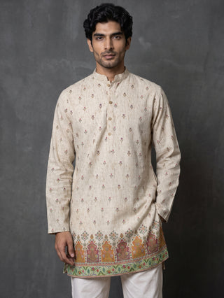 Floral Print Short Kurta