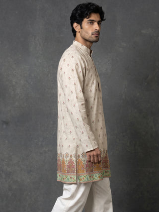 Floral Print Short Kurta