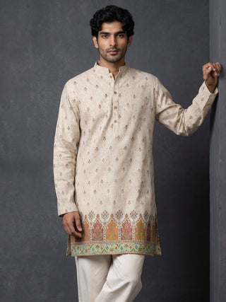 Floral Print Short Kurta