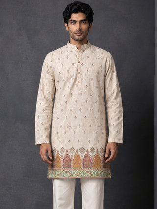 Floral Print Short Kurta