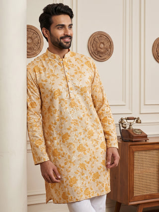 Floral Print Short Kurta
