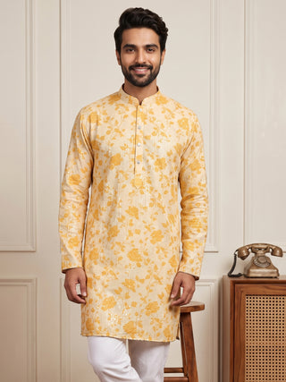Floral Print Short Kurta