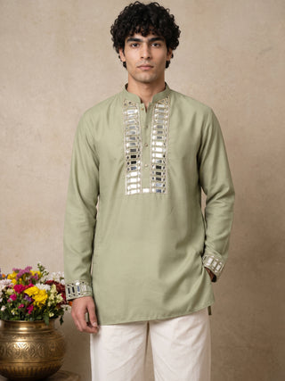 Mirror Work Designer Short Kurta