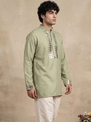 Mirror Work Designer Short Kurta