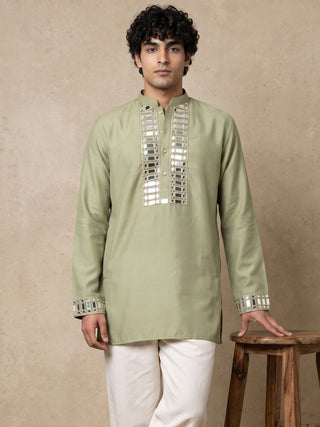 Mirror Work Designer Short Kurta