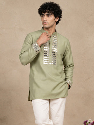 Mirror Work Designer Short Kurta