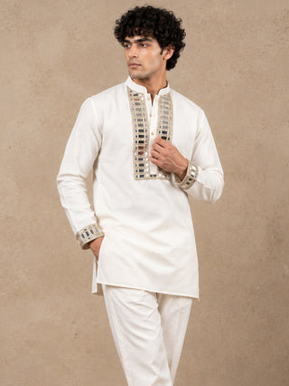 Mirror Work Designer Short Kurta
