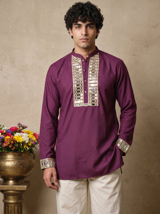Mirror Work Designer Short Kurta