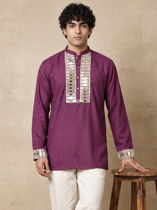 Mirror Work Designer Short Kurta