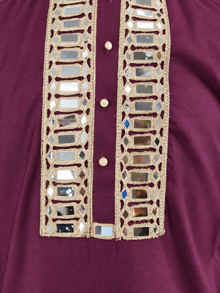 Mirror Work Designer Short Kurta