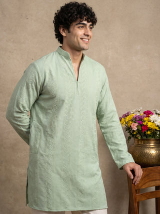 Rayon Embroidered Short Kurta