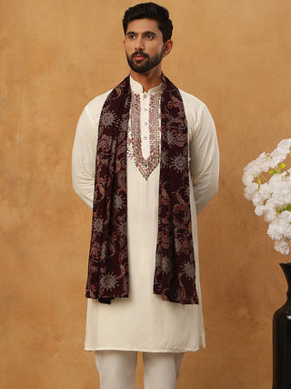 Traditional Silk Blend Kurta & Dupatta