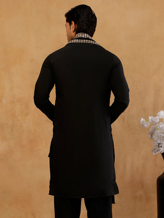 Cotton Blend Embroidered Kurta & Dupatta