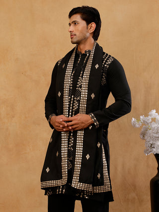 Cotton Blend Embroidered Kurta & Dupatta