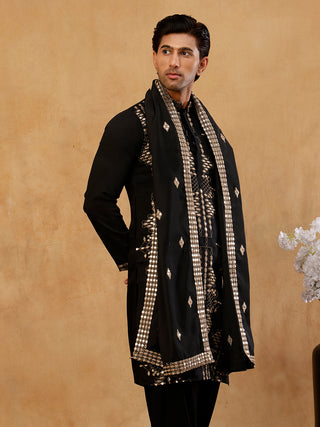 Cotton Blend Embroidered Kurta & Dupatta