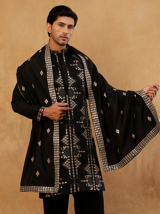 Cotton Blend Embroidered Kurta & Dupatta