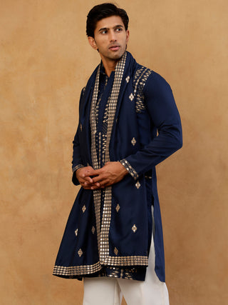 Cotton Blend Embroidered Kurta & Dupatta